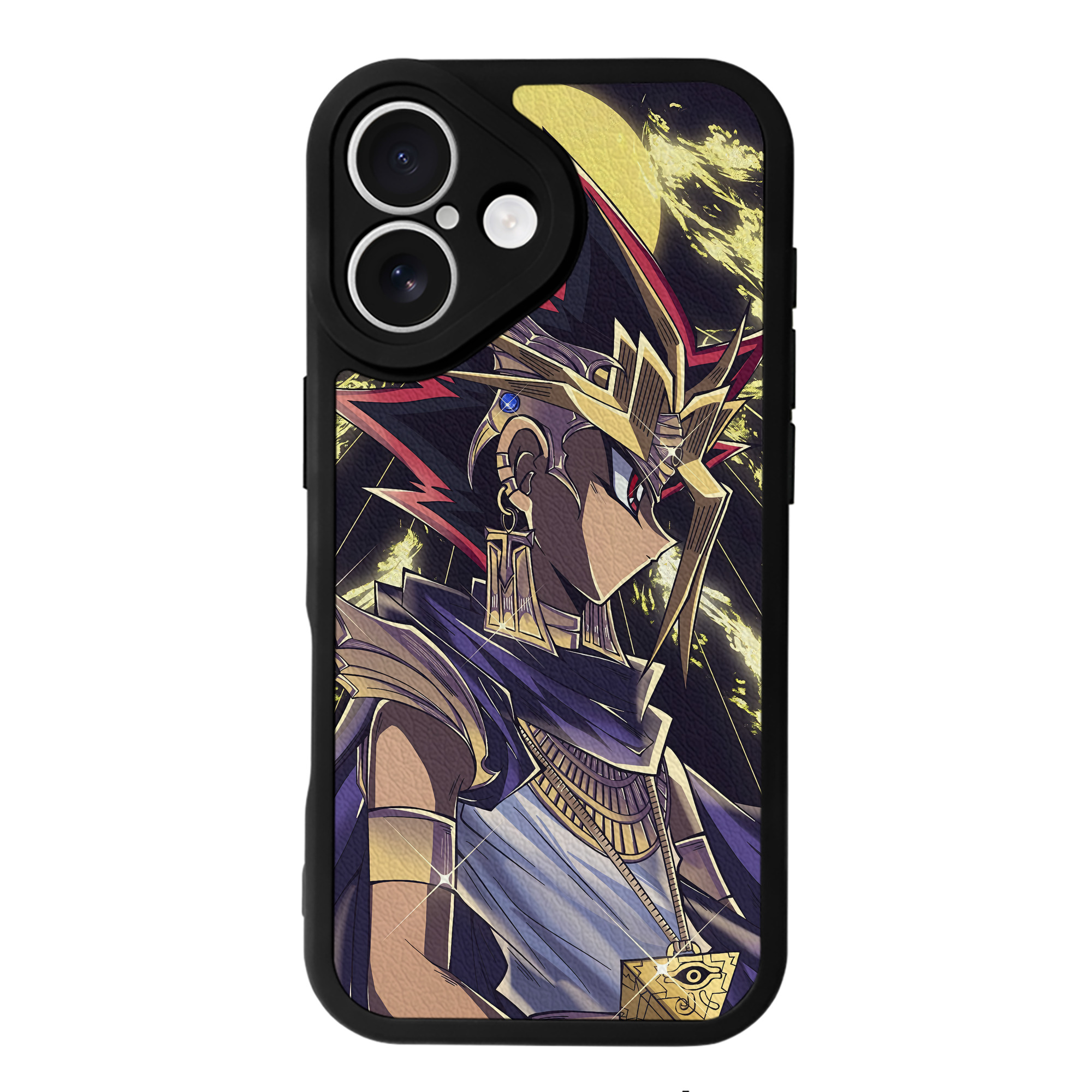 （画像用） 遊☆戯☆王 Yu-Gi-Oh! 【iPhone 16シリーズ対応】シリコンスマホケース（レザー調） 材質：シリコン